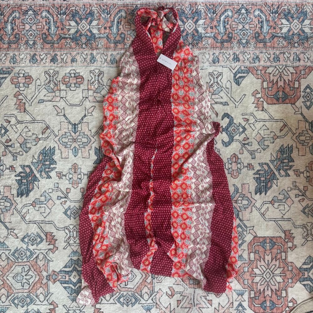 Sugar + Lips Halter Tie Maxi Dress NWT - size Small